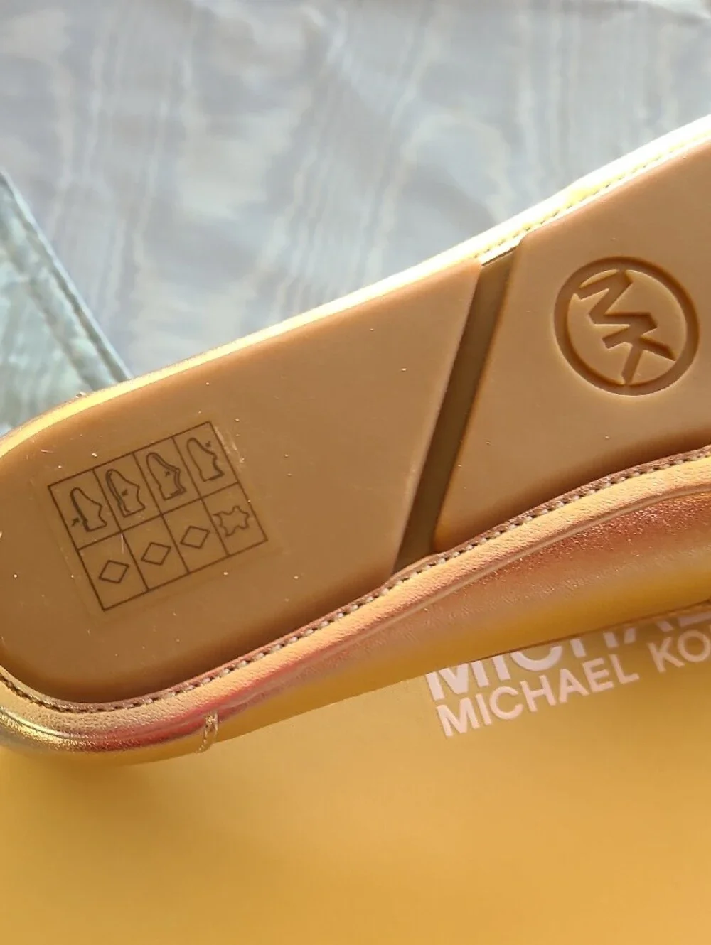 Michael Kors Metallic Gold Bow Moccasin Loafer
